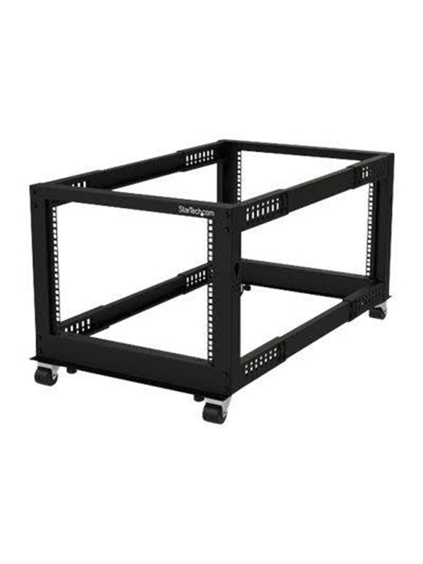 StarTech.com 8U Open Frame Rack - 4 Post - 22-40 in. Adjustable Depth rack - 8U