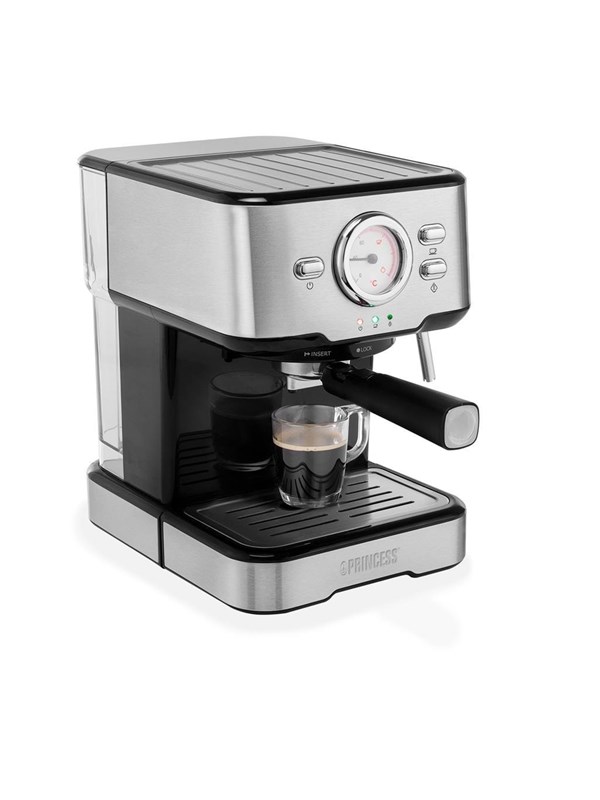 Produktfoto för Princess 249412 - Kaffemaskin med cappuccinatore - 20 bar - metal steel