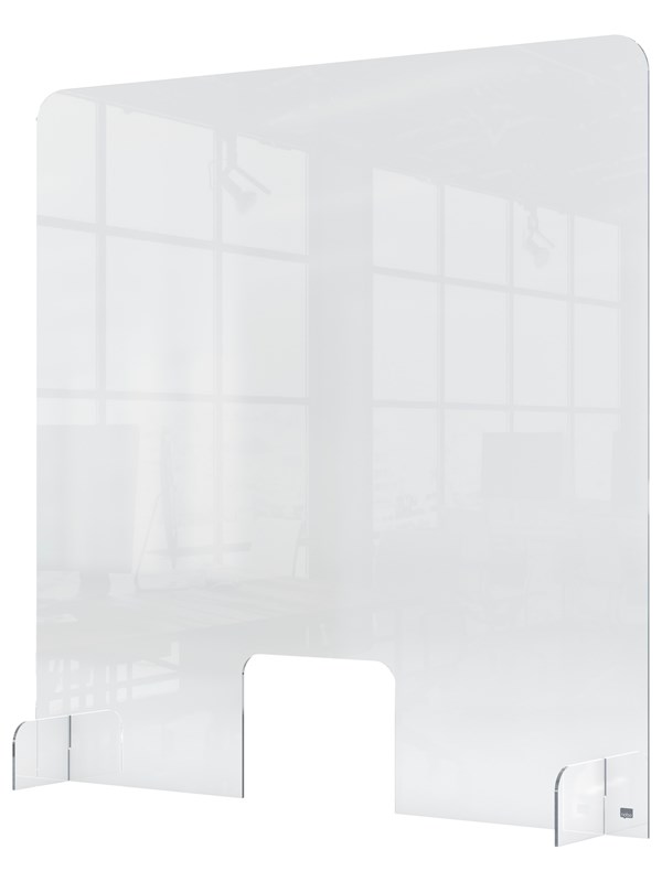 Produktfoto för Nobo Genomskinlig Akryl Skyddande Skärm för Kassan med transaktionsfönster 700x850mm
