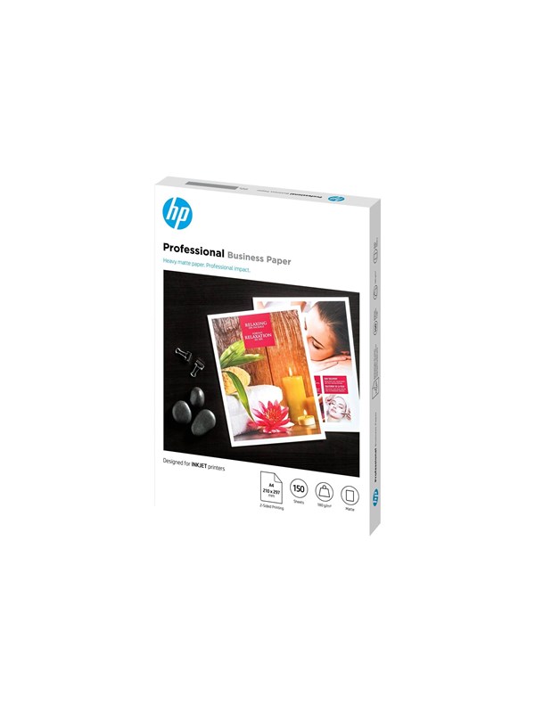 Produktfoto för HP Professional - Matt - A4 (210 x 297 mm) - 180 g/m² - 150 ark fotopapper - för Deskjet 15XX, Ink Advantage 27XX  Officejet 80XX, 9012  Photosmart B110