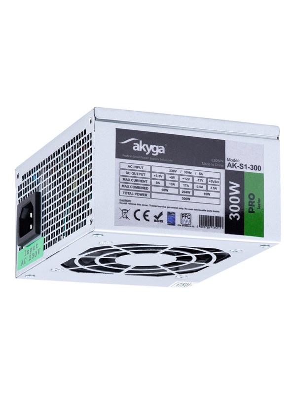 Akyga Pro Series Strömförsörjning - 300 Watt - 80 mm - ATX - 80 Plus