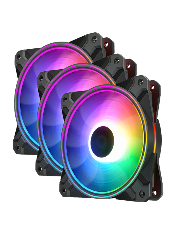 Deepcool Cf120 Plus 3 Pack Chassi Flakt 120mm Svart
