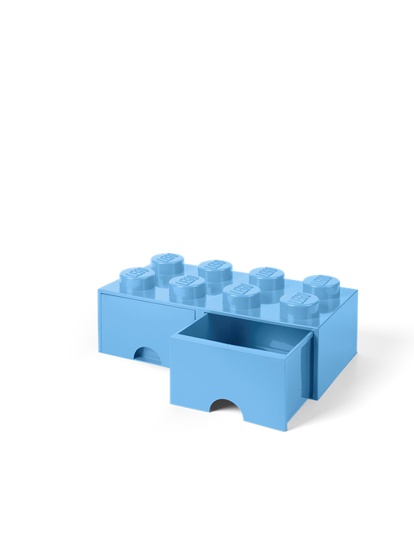 Lego Förvaring Med Låda 8 Ljus Blå