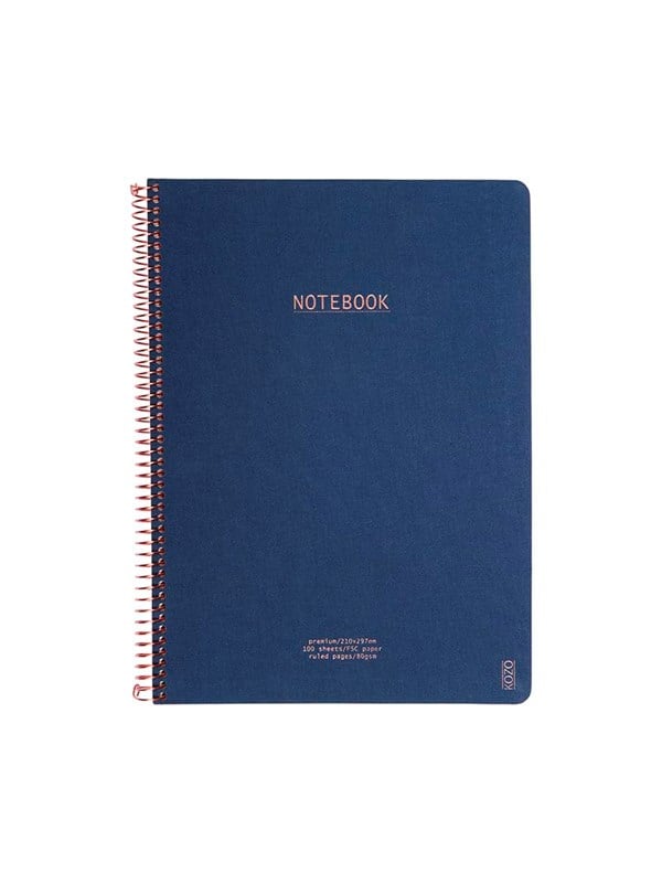 Produktfoto för KOZO Premium Notebook A4 navy 100 pcs 80g.