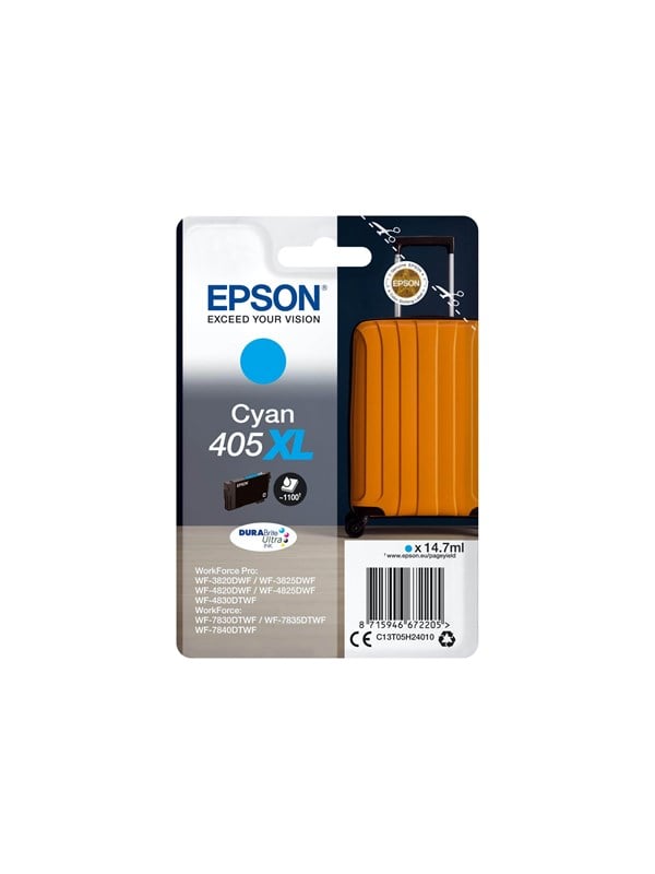 Epson 405XL - cyan - original - ink cartridge