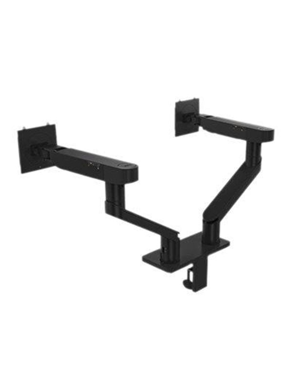 Produktfoto för Dell Dual Monitor Arm - MDA20 - Monteringssats - justerbar arm - för 2 LCD-bildskärmar - svart - skärmstorlek: 19-27 - monteringsgränssnitt: 100 x 100 mm - disk-monteringsbar