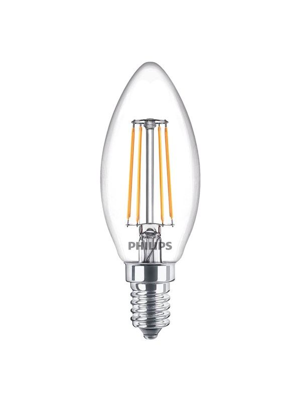 Philips LED-glödlampa Classic Kerte 4.3W/827 (40W) Clear E14