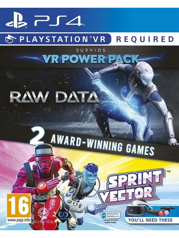 Survios Vr Power Pack: Raw Data Sprint Vector Sony Playstation 4 Virtuell Verklighet