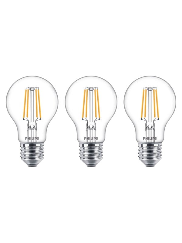 Philips LED-lampa E27 470 lm 3-pack