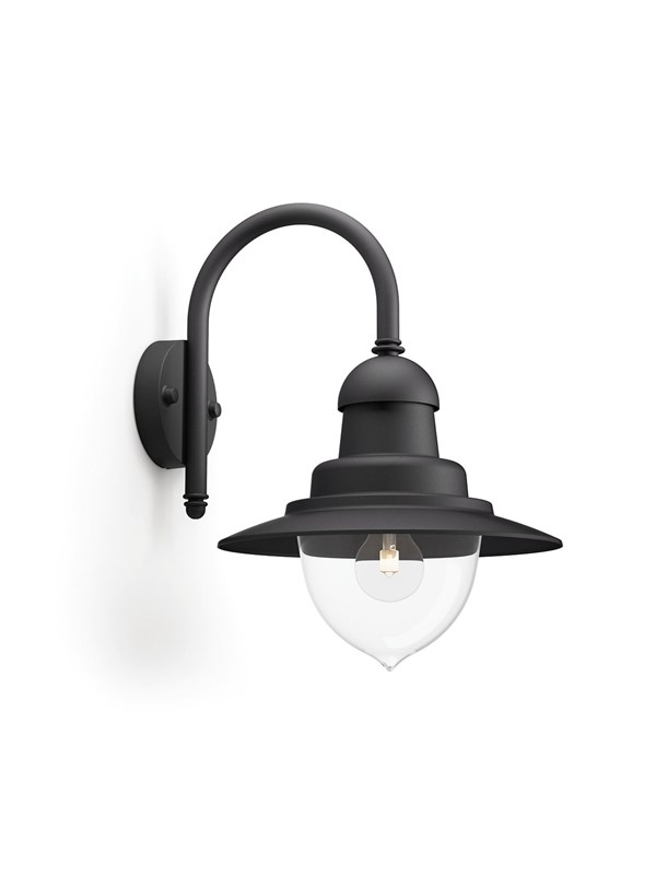 Philips Raindrop Wall Lantern Black 1x60w 230v| No Bulb Ha