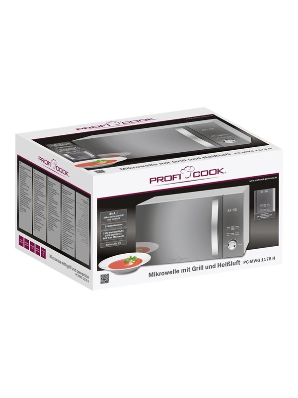 ProfiCook PC-MWG 1176 H - microwave oven with convection and grill - freestanding - silver