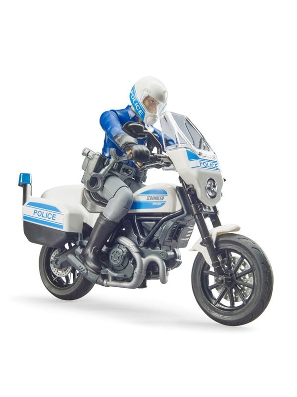 Bruder bworld Ducati Scrambler FT polismotorcykel leksak
