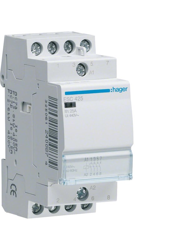 Produktfoto för Kontaktor 25A 4 Slutte 230V 2M