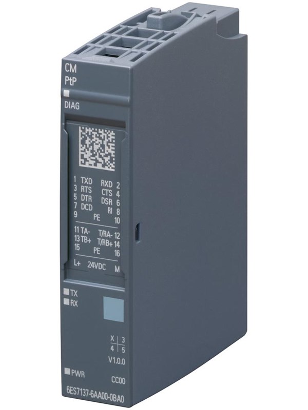 Produktfoto för Siemens 6ES7137-6BD00-0BA0 6ES71376BD000BA0 PLC-kommunikationsmodul 24 V/DC, 28,8 V/DC