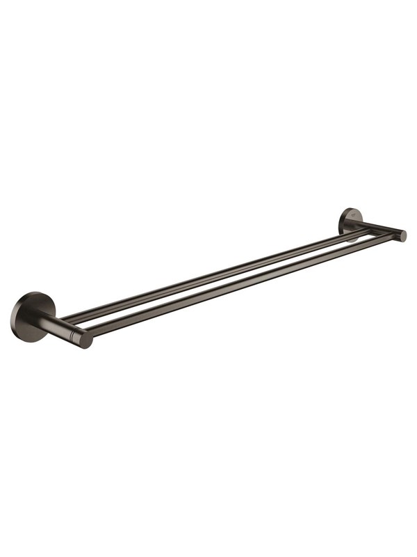 Produktfoto för Grohe Essentials dubbel handdukstork i metall - Brushed Hard Graphite