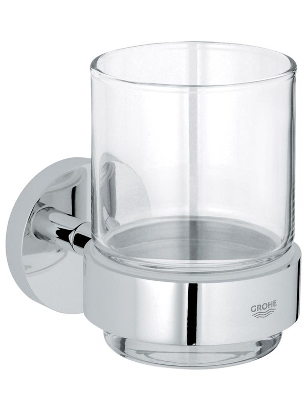 Produktfoto för GROHE Essentials, Krom, Monokromatiskt, Glas, Single, Väggmonterad, Rund
