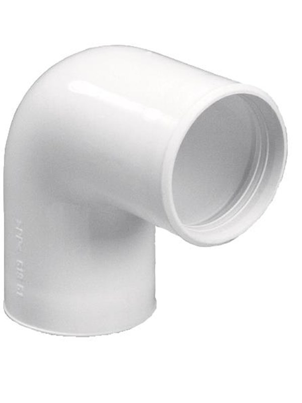 Purus angle 90° 32 mm white pp/tpe