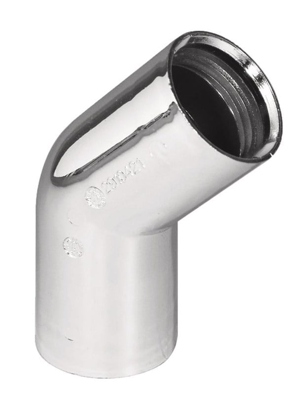 Purus angle 45° 32 mm chrome pp/tpe