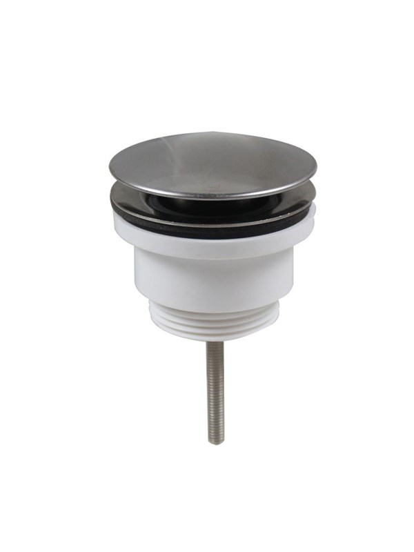 Unite bottom valve push-open 1 1/4" chrome