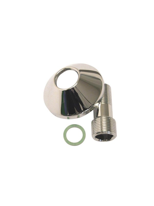 Megatherm Connector 60 mm ll 3/4 x 1/2 with rosette ø70 - Chrome