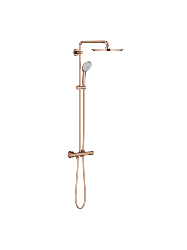 Produktfoto för Grohe Euphoria 310 bruss. term - Duschsystem, termostat, väggmontering, Polished Warm Sunset