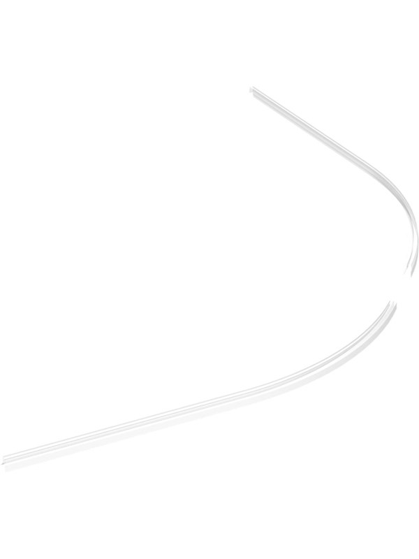 Produktfoto för Dansani dropplister för halvrunda dörrar (2 st) E+F 81,5 cm