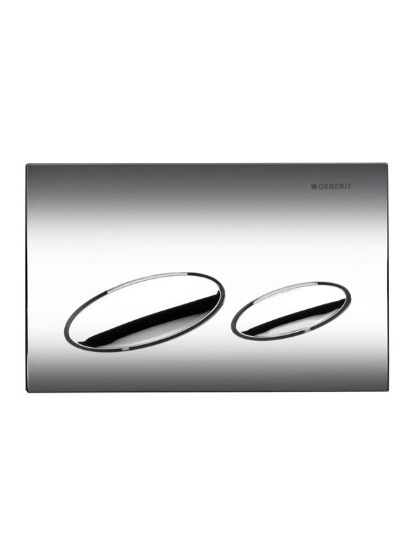Geberit actuator plate kappa20 for dual flush: bright chrome