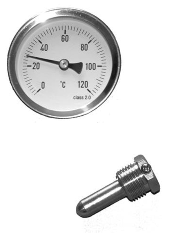 Produktfoto för Skivtermometer Ø63 1/2 x100 mm 0-120°C