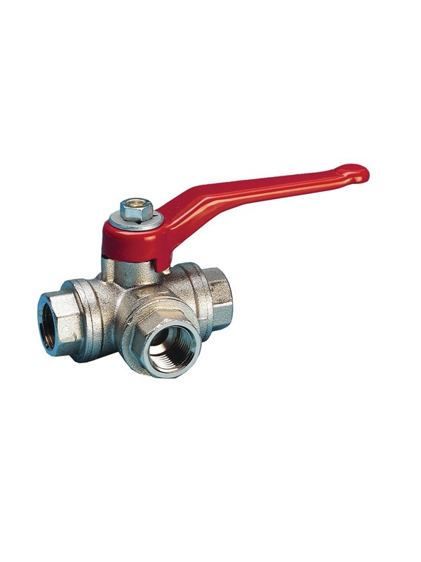 Pettinaroli Three way fullway ball valve 82% flow "t" port ball 3/4