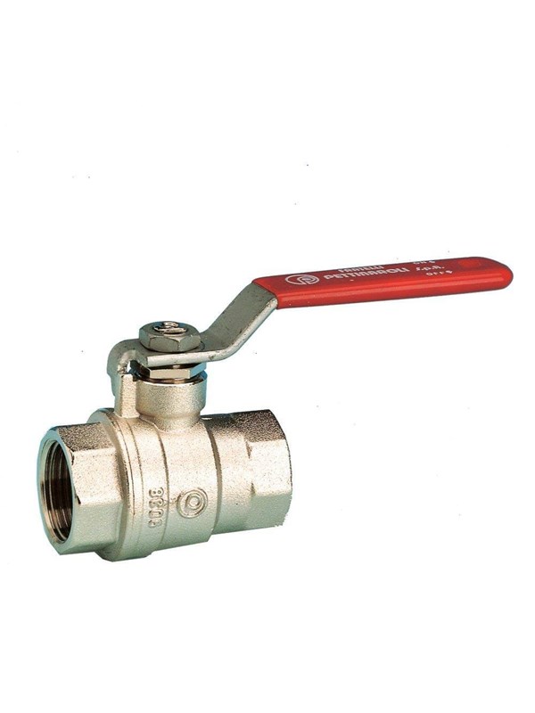 Pettinaroli F x f "new compact" fullway ball valve red steel lever 1