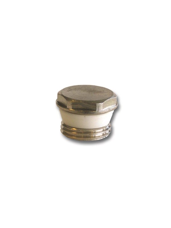 Pettinaroli End plug 6 edge with profit ring 1/2" chrome