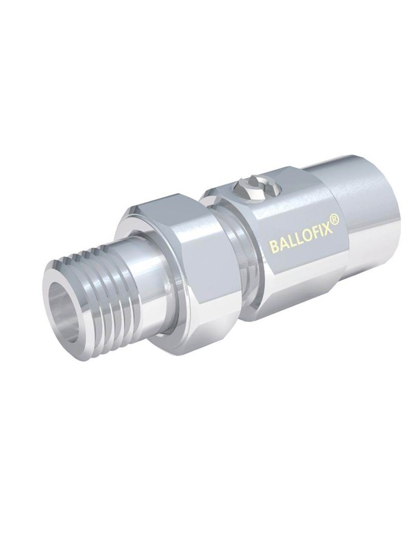 Broen Radiator connection with cut-off straight 1/2"