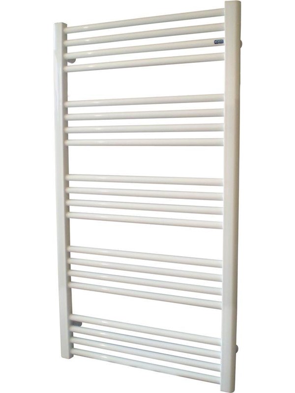 Kriss space heated towel rail 1090x600 white