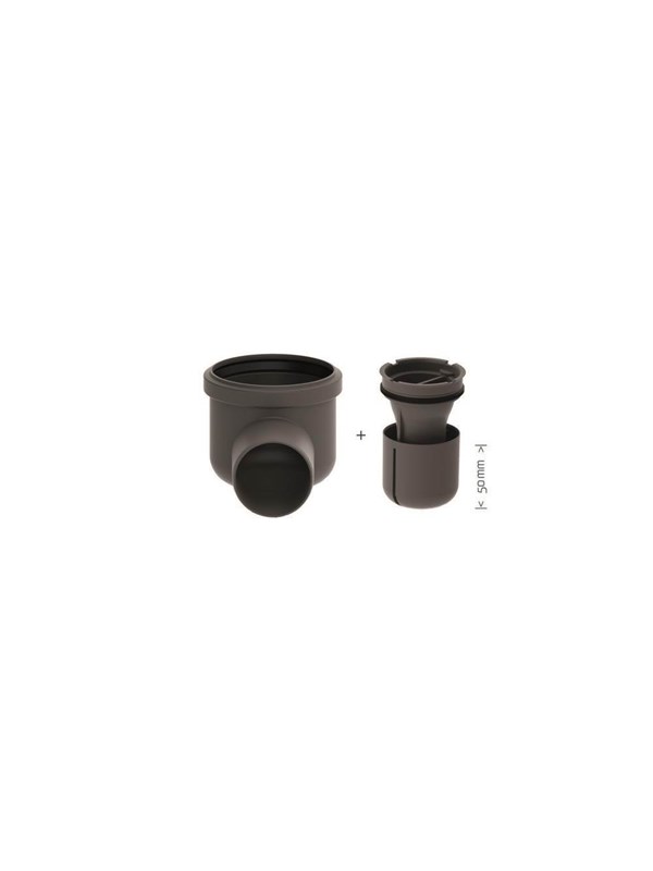 Unidrain Drain unit w/horizontal outlet Ø75 mm incl. water trap corner drain
