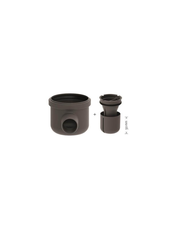 Unidrain Drain unit w/horizontal outlet Ø50 mm incl. water trap corner drain