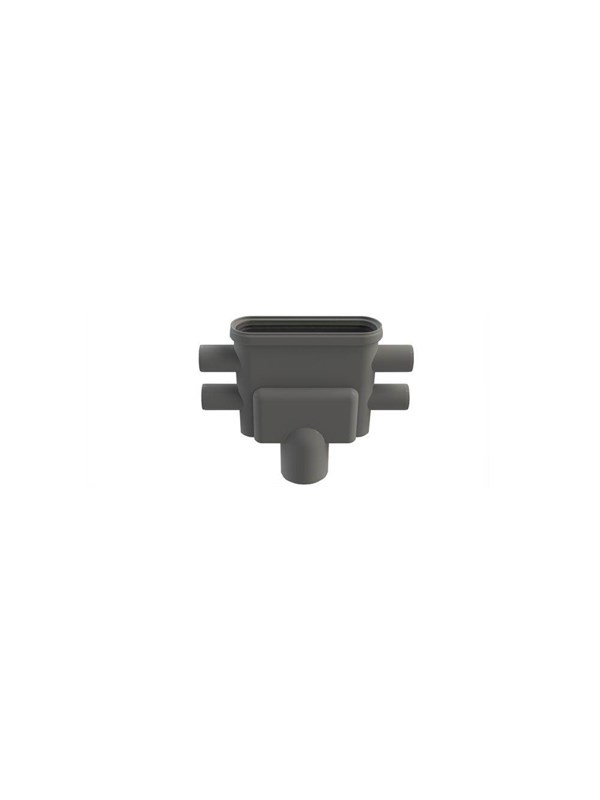 Unidrain Outlet unit w/vertical outlet Ø75 mm incl. water trap and fire horizontal side inlets Ø40 mm
