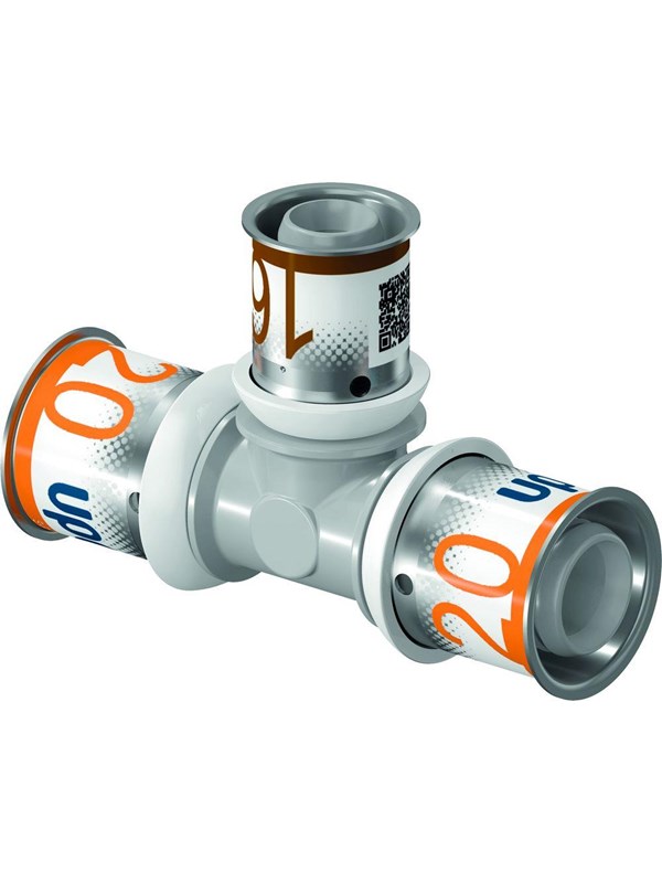 Uponor press composite tee reducer ppsu 32-16-32