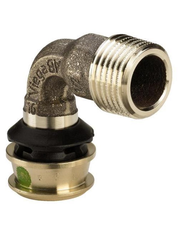 Viega Raxofix transition bend 90° 20 x 3/4" socket/nipple gunmetal