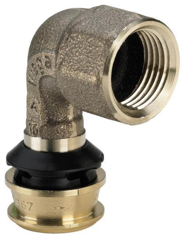 Viega Raxofix transition bend 90° 20 x 1/2" socket/socket gunmetal