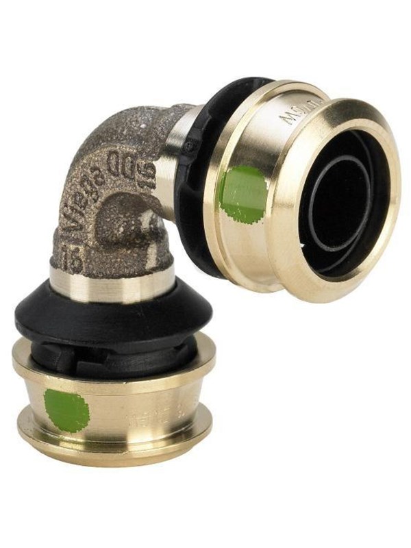 Viega Raxofix bend 90° 40 gunmetal / glossy