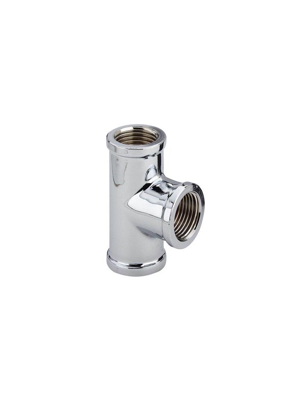 Viega T-piece 1/2" brass chrome-plated