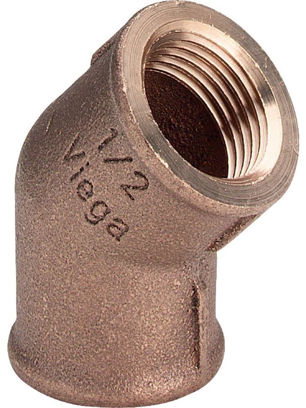 Viega Bend 45° socket/socket 3/4" gunmetal