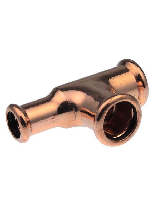 Vsh Fabrieken Xpress copper reduced t-piece fff 22x22x18