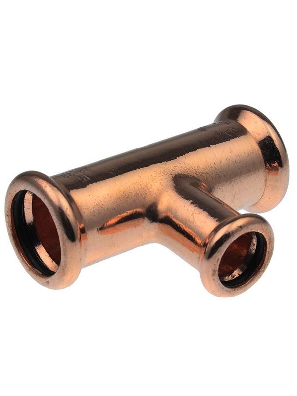 Vsh Fabrieken Xpress copper reduced t-piece fff 22x15x15