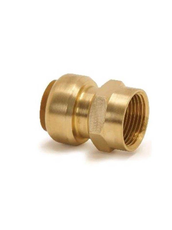 Broen Straight female connector. push-fit x bsp parallel female thread 15mm x 1/2