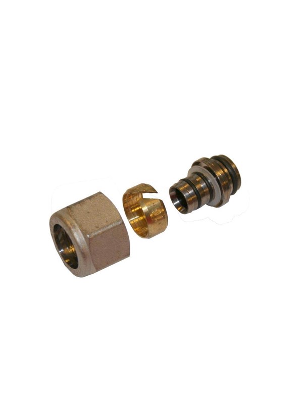 Pettinaroli Complete adapting set for multilayer pipe brass with tea-surface 1/2x16/12 alu-pex