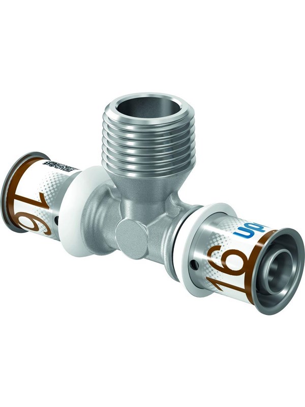 Uponor s-press plus tee adapter male thread 25 mm x 34