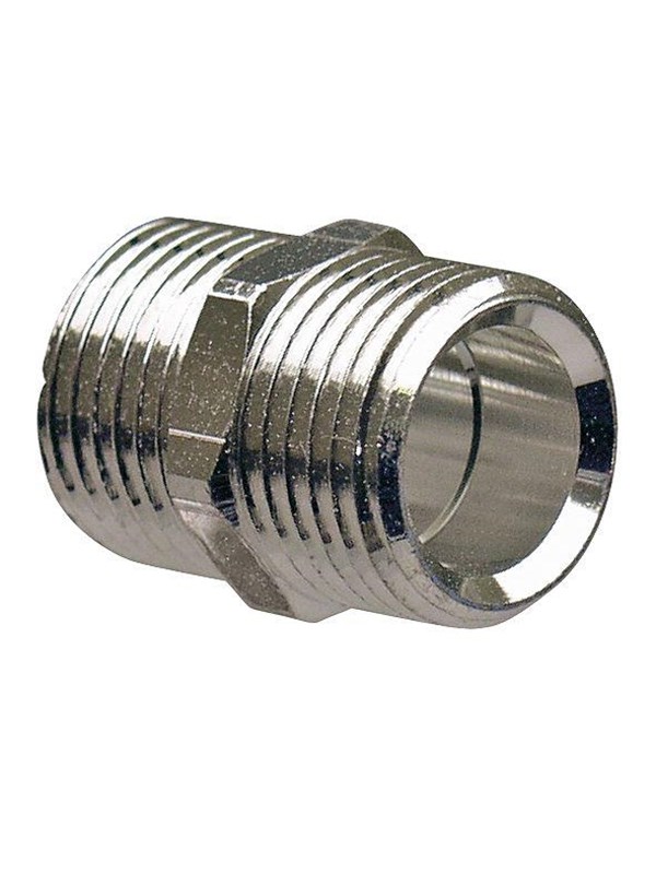 Uponor coupling plated uni 1/2mt-1/2mt