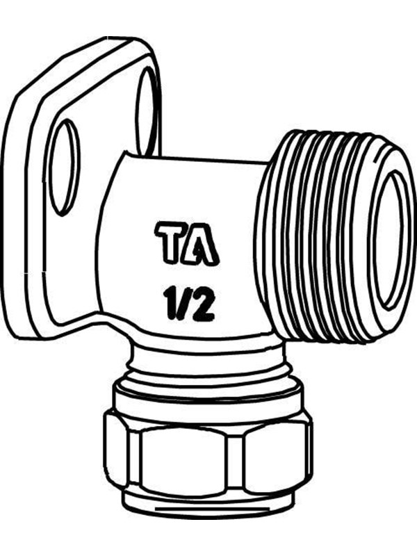 TA Fpl 346-12xg3/4 wall elbow chr