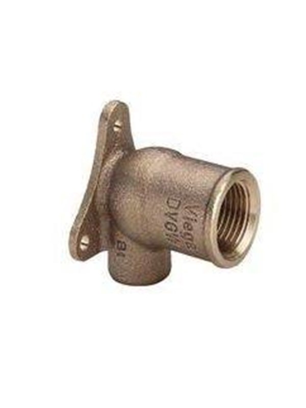 Viega Deck angle with wall flange 12 mm x 1/2" gunmetal